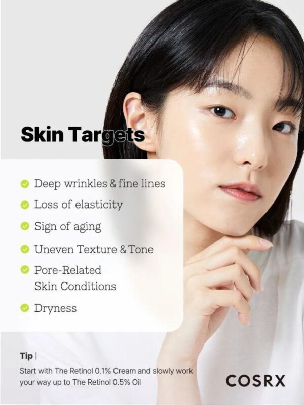 Cosrx The Retinol 0.3 Κρέμα Προσώπου για Ενυδάτωση, Αντιγήρανση & Ακμή με Ρετινόλη 20ml - Image 3