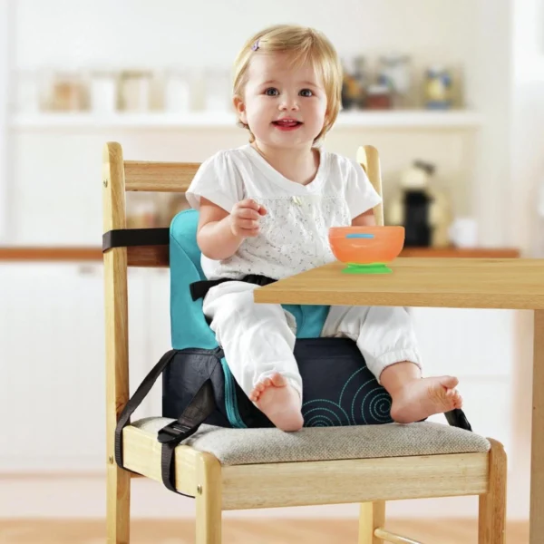 Munchkin Travel Booster Seat Τσάντα και Καρεκλάκι Φαγητού 2 σε 1 σε Γκρι/Γαλάζιο Χρώμα 1 Τεμάχιο - Image 4