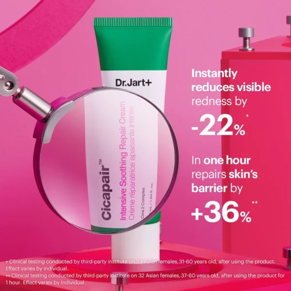 Dr. Jart+ Cicapair Intesive Ενυδατική Κρέμα Προσώπου κατά της Ερυθρότητας με Νιασιναμίδη & Centella Asiatica 50ml - Image 4