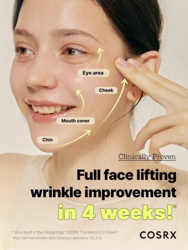 Cosrx The Retinol 0.3 Κρέμα Προσώπου για Ενυδάτωση, Αντιγήρανση & Ακμή με Ρετινόλη 20ml - Image 7