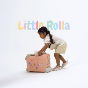 Little Roller Παιδική Βαλίτσα Ταξιδίου Καμπίνας Dusty Pink με 4 Ρόδες