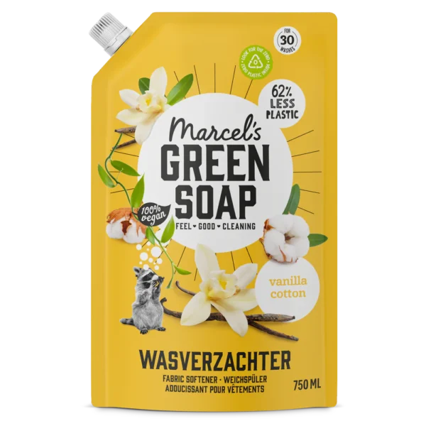 Marcel's Green Soap Μαλακτικό Ρούχων με αρωμα Βαμβάκι & Βανίλια Ανταλλακτικό 750 ml - Image 1