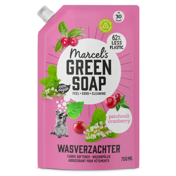 Marcel's Green Soap Μαλακτικό Ρούχων με αρωμα Πατσουλί & Κράνμπερι Ανταλλακτικό (750 ml) - Image 1