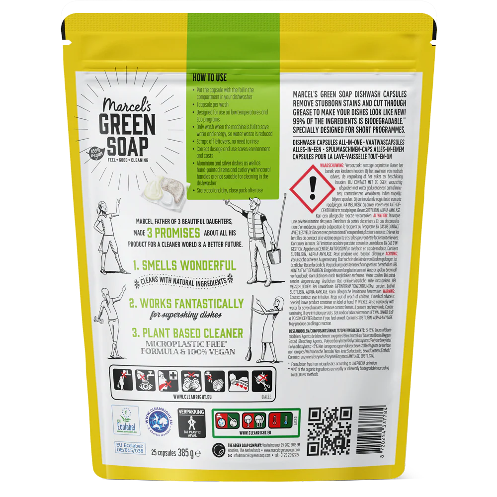 Marcel’s Green Soap κάψουλες πλυντηρίου πιάτων all-in-one 25 καψουλες Marcel’s Green Soap κάψουλες πλυντηρίου πιάτων all-in-one 25 καψουλες - Image 3