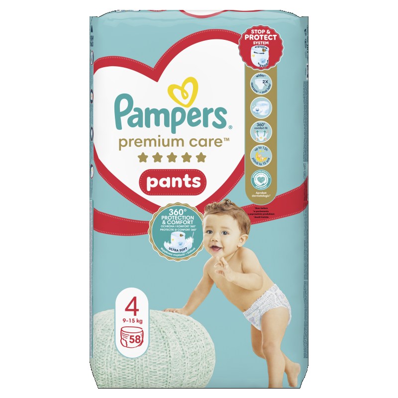 Pampers Premium Pants Jumbo Pack+ no4 9-15kg 58 τμχ Pampers Premium Pants Jumbo Pack+ no4 9-15kg 58 τμχ - Image 1