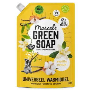 Marcel’s Green Soap υγρό απορρυπαντικό ρούχων Βανίλια & βαμβάκι 1Lt Refill