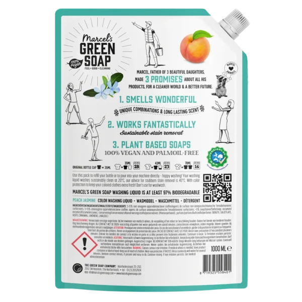 Marcel’s Green Soap Απορρυπαντικό ρούχων για χρωματιστά 1Lt Refill - Image 4