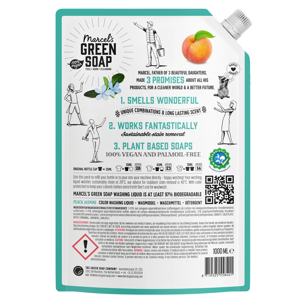 Marcel’s Green Soap Απορρυπαντικό ρούχων για χρωματιστά 1Lt Refill Marcel’s Green Soap Απορρυπαντικό ρούχων για χρωματιστά 1Lt Refill - Image 4