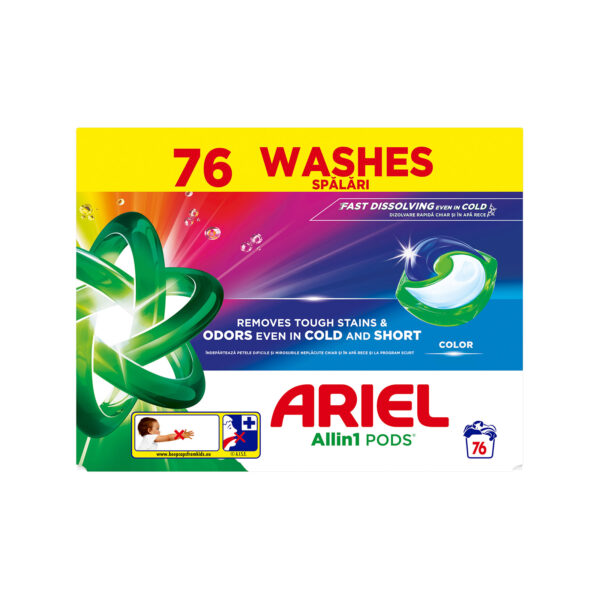 Ariel All In 1 Pods απορρυπαντικό πλυντηρίου ρούχων σε κάψουλες color 1383,2 γρ 76μεζ - Image 1