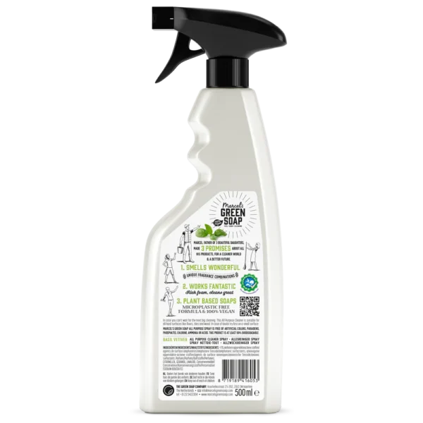 Marcel’s Green Soap καθαριστικό σπρέι γενικής χρήσης Βασιλικός & Βετιβέρ 500ml - Image 2