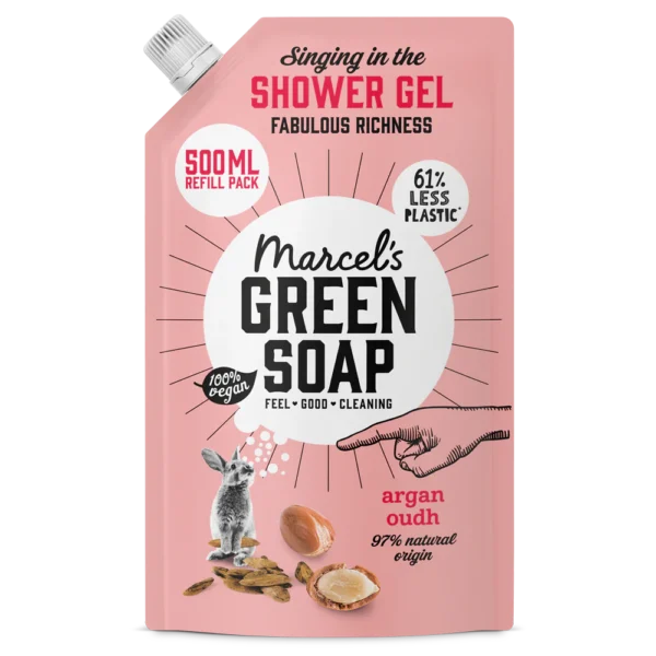Marcel's Green Soap Ανταλλακτικό Αφρόλουτρο  Άργκαν & Ουντ 500 ml - Image 1