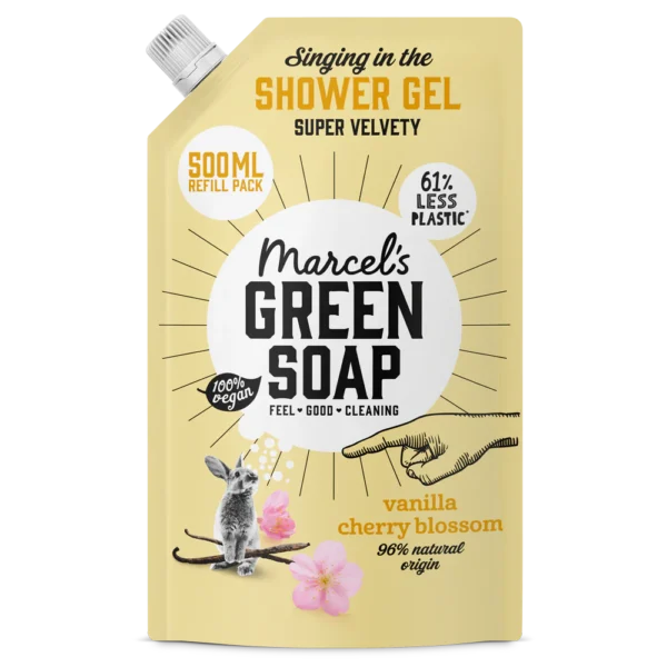 Marcel's Green Soap Ανταλλακτικό Αφρόλουτρο Βανίλια & Άνθος Κερασιάς 500 ml - Image 1