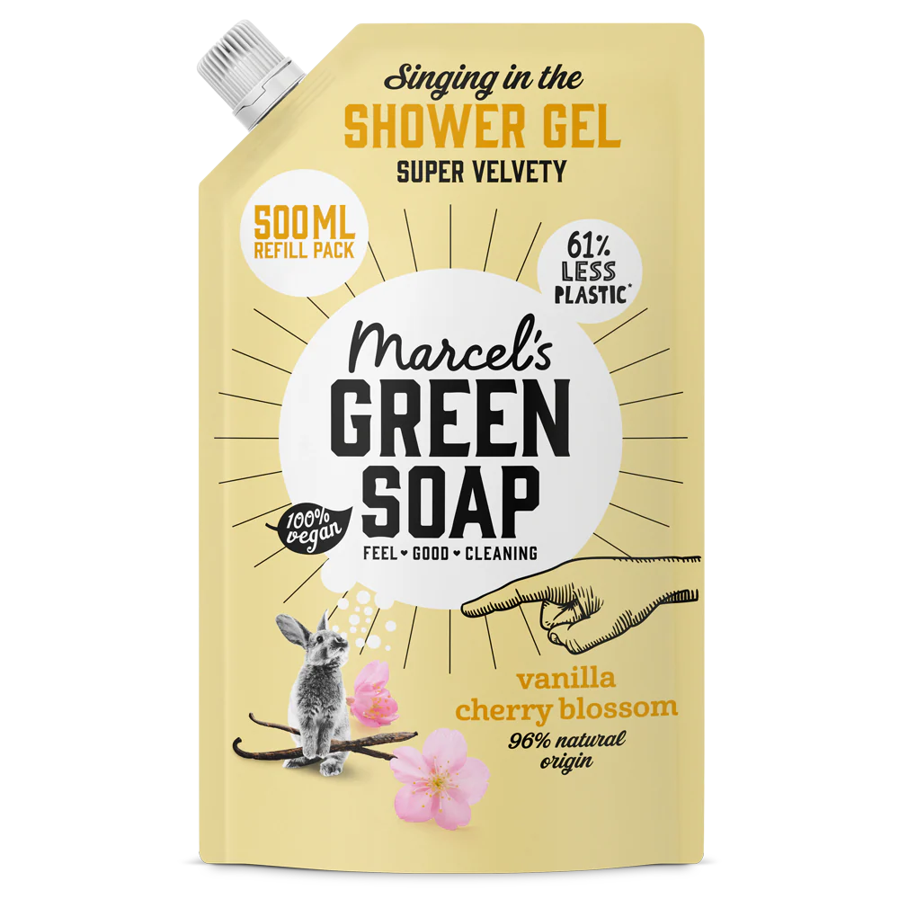 Marcel's Green Soap Ανταλλακτικό Αφρόλουτρο Βανίλια & Άνθος Κερασιάς 500 ml Marcel's Green Soap Ανταλλακτικό Αφρόλουτρο Βανίλια & Άνθος Κερασιάς 500 ml - Image 1