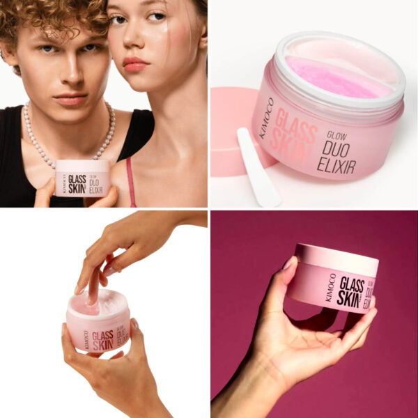 Kimoco Glass Skin Glow Duo Elixir Κρέμα & Serum για Ενυδάτωση & Λάμψη, 100g - Image 3