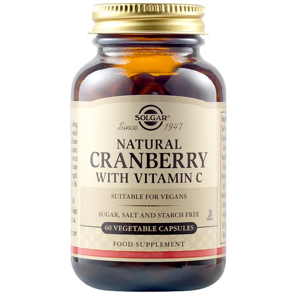 Solgar Natural Cranberry with Vitamin C, 60veg.caps Solgar Natural Cranberry with Vitamin C, 60veg.caps - Image 1