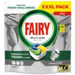 Fairy Platinum All in One Lemon Kάψουλες για πλυντήριο πιάτων XXXL PACK 96 τεμ