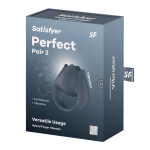 Satisfyer Perfect Pair Δονούμενο Δαχτυλίδι Πέους Σιλικόνης Γκρι - Image 2