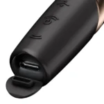 Satisfyer Kiss Wave Mini Κλειτοριδικός Δονητής 12cm Μαύρος - Image 3