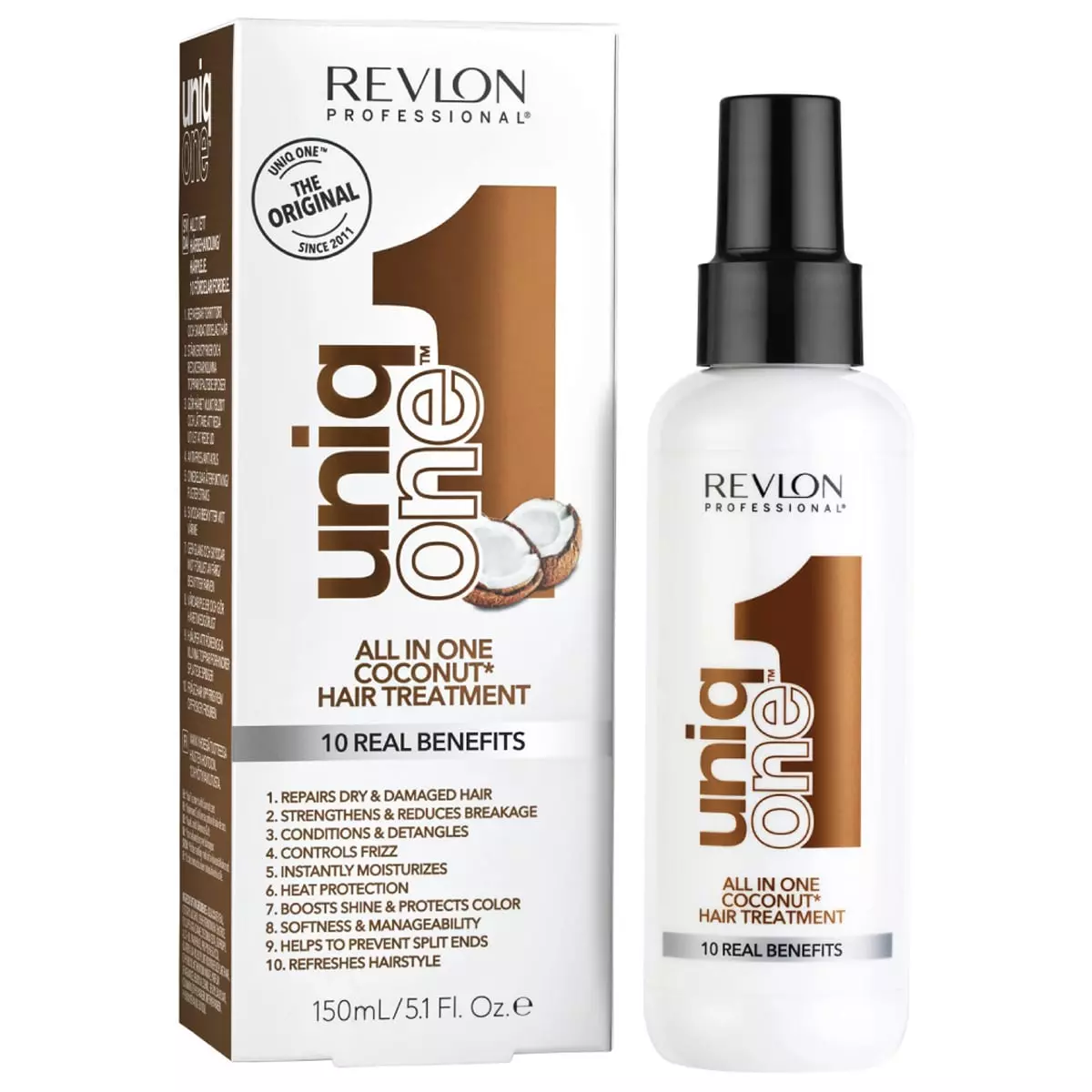 Revlon Uniq One Coconut Lotion Μαλλιών για Αναδόμηση 150ml Revlon Uniq One Coconut Lotion Μαλλιών για Αναδόμηση 150ml - Image 1