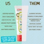 Jack N’ Jill Φυσική Παιδική Οδοντόκρεμα Φράουλα 50g (6m+) - Image 6