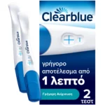 Clearblue Τεστ Εγκυμοσύνης Γρήγορη Ανίχνευση, 2τεμ