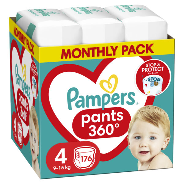 Pampers Pants Monthly Pack No4 (9–15 kg) 176 τεμ.