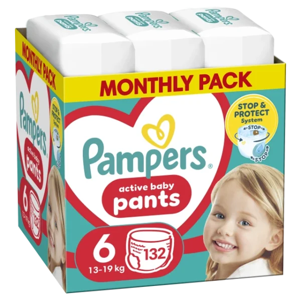 Pampers Pants Monthly Pack No6 (15+ kg) 132 τεμ.