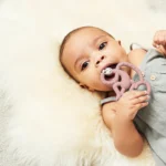 MINI MONKEY TEETHER - DUSTY PINK - Image 2