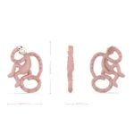 MINI MONKEY TEETHER - DUSTY PINK - Image 3