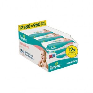 PAMPERS WIPES SENSITIVE 1X12X80 EBOX