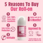 Salt of the Earth Vegan Refillable Roll-On Deodorant Sweet Strawberry Αποσμητικό Επαναγεμιζόμενο, 75ml - Image 2