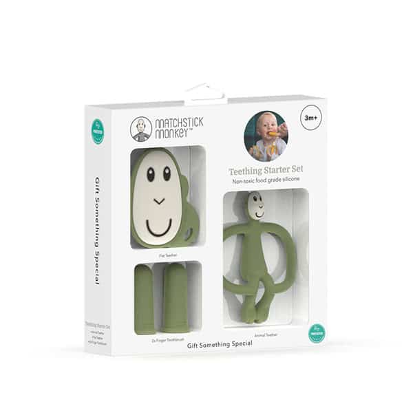 TEETHING STARTER SET - OLIVE. TEETHING STARTER SET - OLIVE - Image 1