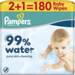 Pampers 99% Water Baby Wipes 180 Τεμάχια (3x60 Τεμάχια) - Image 3
