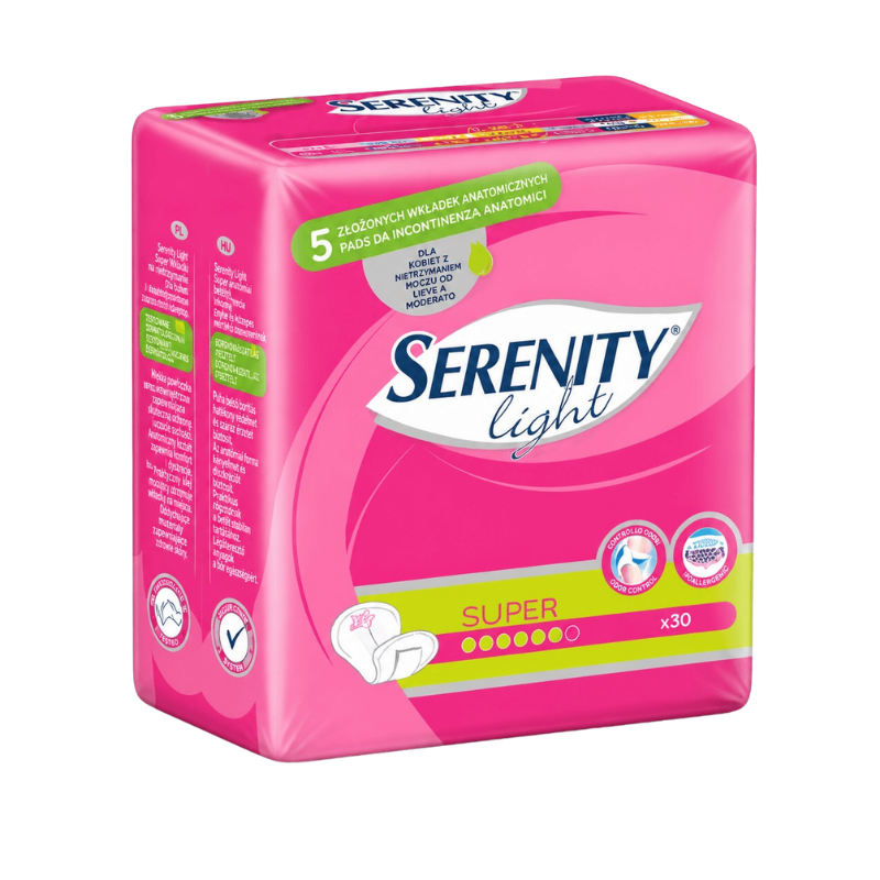 Serenity Light Super Σερβιέτες Ελαφράς Ακράτειας, 30τεμ Serenity Light Super Σερβιέτες Ελαφράς Ακράτειας, 30τεμ