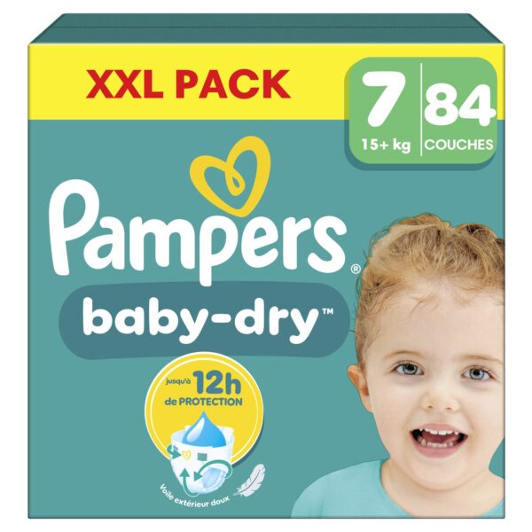 Pampers Baby-Dry Xxl Pack No7 (15+ kg) 84 τεμ.