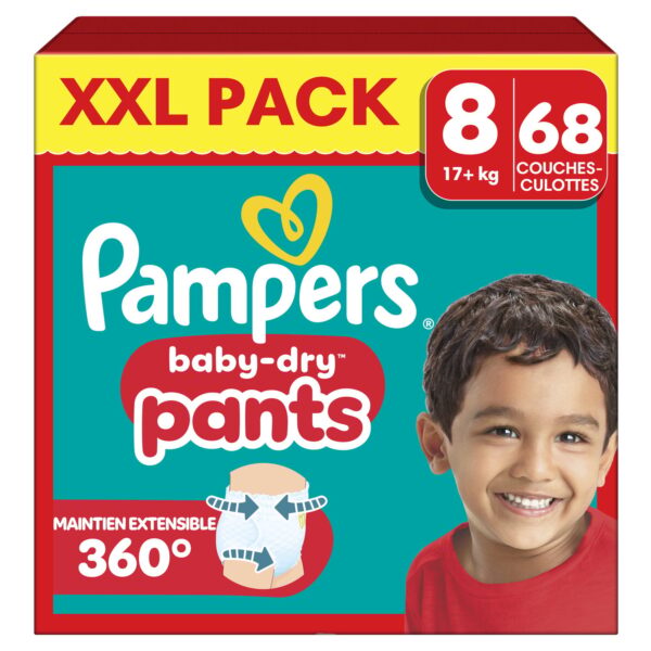 Pampers Baby-Dry Pants Xxl Pack No8 (17+ kg) 68 τεμ.