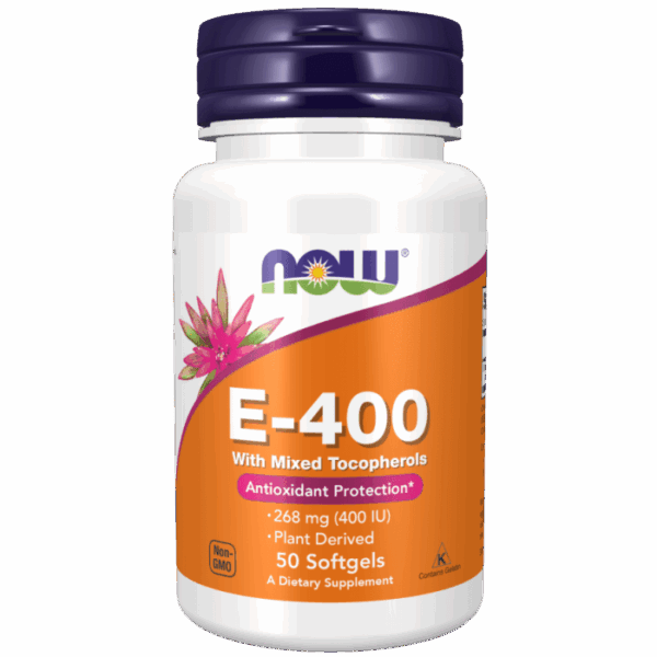 Now Foods Vitamin E Βιταμίνη για τo Δέρμα Αντιοξειδωτική δράση 400iu 268mg 50 μαλακές κάψουλες