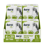 Πανες ακρατειας Kera Slip Large Maxi Monthly Pack 80 τεμαχιων (4x20)