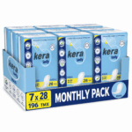 Σερβιέτες ακράτειας kera Lady Maxi Monthly Pack 196 τεμαχίων (7x28)