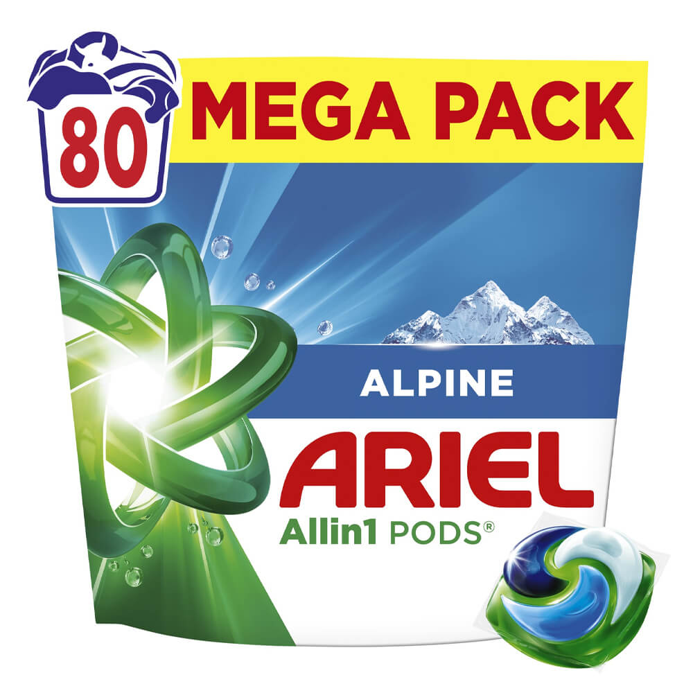 ARIEL Kάψουλες Πλυντηρίου Ρούχων Allin1 Pods Alpine 80 καψουλες - Image 1