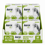 Πανες ακρατειας Kera Slip Μedium Maxi Monthly Pack 80 τεμαχιων (4x20)