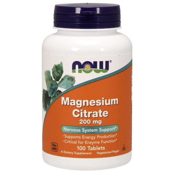 Now Foods Magnesium Citrate200mg, 100 ταμπλέτες