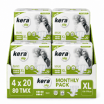 Πανες ακρατειας Kera Slip XLarge Maxi Monthly Pack 80 τεμαχιων (4x20)