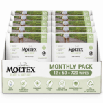 Moltex pure & nature 100% φυτικά μωρομάντηλα με 99% νερο – 60x12 τμχ ( 720 ΤΕΜ) Monthly Pack