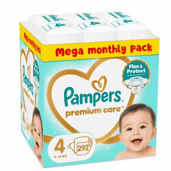 Pampers Premium Care Mega Monthly Pack No4 (9–14 kg) 292 τεμ.