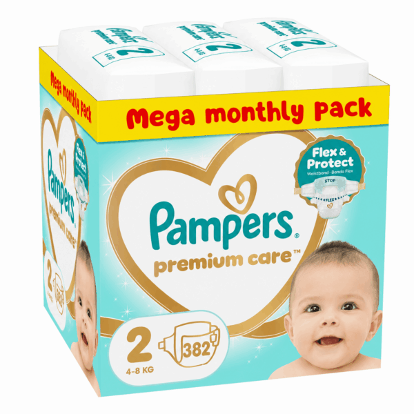 Pampers Premium Care Mega Monthly Pack No2 (4–8 kg) 382 τεμ.