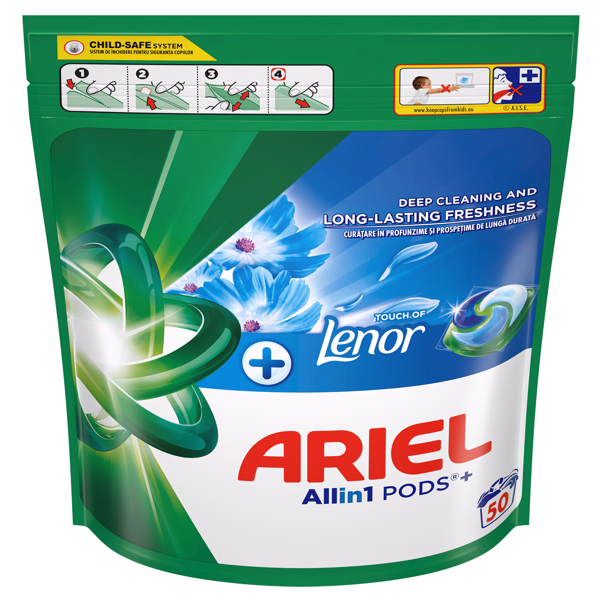 Ariel Pods All In 1 Touch Of Lenor 50 καψουλες.png Ariel Pods All In 1 Touch Of Lenor 50 καψουλες - Image 1
