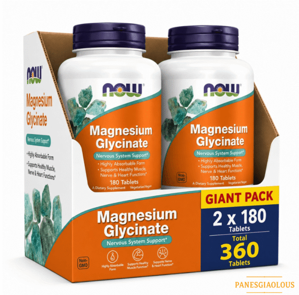 Now Foods Magnesium Glycinate Giant Pack 360 ταμπλέτες