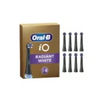 Oral-B iO Radiant White Black Ανταλλακτικές Κεφαλές Ηλεκτρικής Οδοντόβουρτσας, 8τεμ