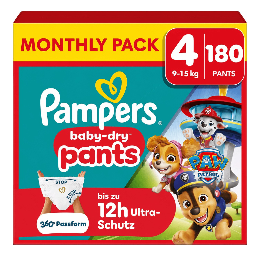 Pampers Baby-Dry πανα βρακακι Paw Patrol Edition Monthly Pack Νο4 9kg-15kg 180τμχ Pampers Baby-Dry πανα βρακακι Paw Patrol Edition Monthly Pack Νο4 9kg-15kg 180τμχ - Image 1